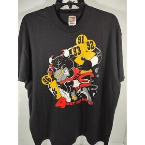 1996 Chicago Bulls Champions Mens  4 Out The Door Single Stitch Tee New